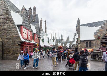 À l'intérieur du parc à thème Wizarding World of Harry Potter à Osaka, au Japon Banque D'Images