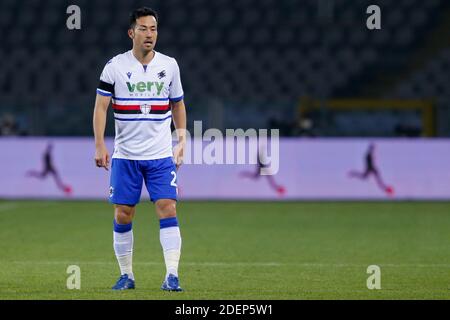 Turin, Italie. Turin 2020, Italie, stade Olimpico Grande Torino, 30 novembre 2020, Maya Yoshida (UC Sampdoria) pendant Torino FC vs UC Sampdoria - football italien Serie A Match Credit: Francesco Scaccianoce/LPS/ZUMA Wire/Alamy Live News Banque D'Images