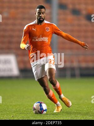 Blackpool, Royaume-Uni. 1er décembre 2020. BLACKPOOL, ANGLETERRE. 1ER DÉCEMBRE CJ Hamilton de Blackpool lors du match Sky Bet League 1 entre Blackpool et Portsmouth à Bloomfield Road, Blackpool, le mardi 1er décembre 2020. (Crédit : Tim Markland | ACTUALITÉS MI) crédit : ACTUALITÉS MI et sport /Actualités Alay Live Banque D'Images