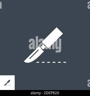 Icône de glyphe vectoriel lié au scalpel. Illustration de Vecteur