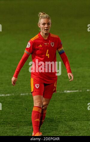 Newport, Royaume-Uni. 1er décembre 2020. Sophie Gales en action contre le match de qualification des femmes de l'UEFA à l'Euro 2022, groupe c, femmes du pays de Galles contre la Biélorussie à Rodney Parade à Newport, au sud du pays de Galles, le mardi 1er décembre 2020. Photo par Lewis Mitchell/Andrew Orchard sports photographie/Alamy Live News crédit: Andrew Orchard sports photographie/Alamy Live News Banque D'Images