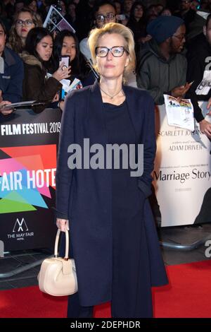 Gillian Anderson participe à la première de l'histoire de mariage lors du 63e BFI London film Festival à Londres, en Angleterre, le 06 octobre 2019. Photo d'Aurore Marechal/ABACAPRESS.COM Banque D'Images