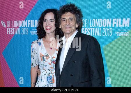 Sally Wood et Ronnie Wood assistent à la première de Somebody Up There Likes Me lors du 63e BFI London film Festival à Londres, en Angleterre, le 12 octobre 2019. Photo d'Aurore Marechal/ABACAPRESS.COM Banque D'Images