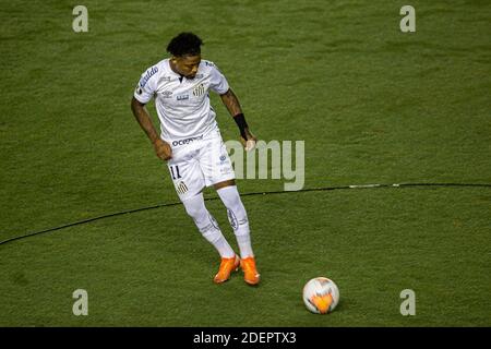 Santos, Brésil. 1er décembre 2020. Marinho pendant le match dans lequel l'équipe Santos reçoit la LDU pour le tour de 16 de la Copa Libertadores da América 2020. Le match a lieu au Stade Urbano Caldeira, Vila Belmiro, dans la ville de Santos, ce mardi 1er décembre 2020. Crédit: Van Campos/FotoArena/Alamy Live News Banque D'Images