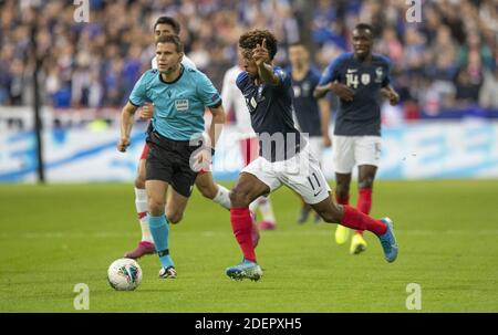 Kingsley COMAN (France) en action lors du 2020 match de football France / Turquie de l'UEFA sur le Stade de France à Saint Denis, France, le 14 octobre 2019. La correspondance s'est terminée par un tirage de 1-1. Photo de Loic Baratoux/ABACAPRESS.COM Banque D'Images