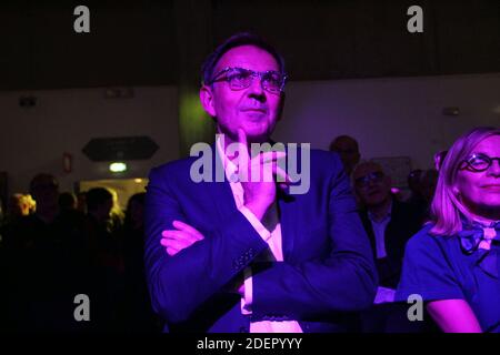 Président de Lyon Metropol et candidat aux prochaines élections municipales à Lyon David Kimelfeld lors de sa réunion du 16 octobre 2019 à Lyon. Photo de Mathis Boussuge/ABACAPRESS.COM Banque D'Images