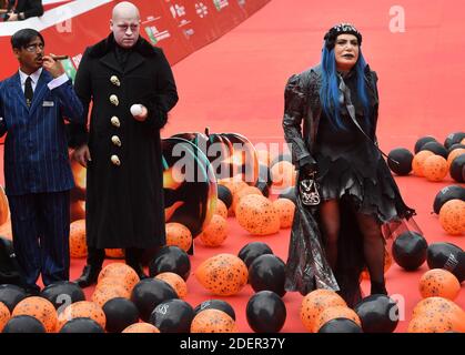 Loredana Berte (à droite) assiste au tapis rouge du film 'la Famiglia Addams' (la famille Addams) lors du 14ème Festival du film de Rome, le 20 octobre 2019 à Rome, Italie. Photo : Eric Vandeville/ABACAPRESS.COM Banque D'Images