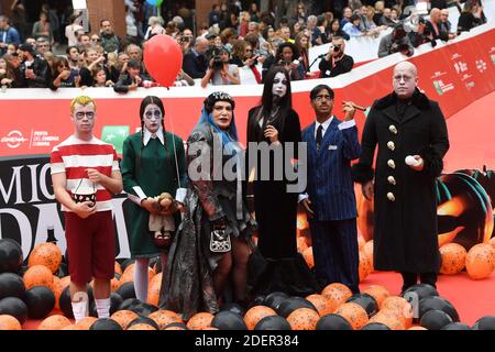 Loredana Berte (3e à partir de la gauche) assiste au tapis rouge du film 'la Famiglia Addams' (la famille Addams) lors du 14ème Festival du film de Rome, le 20 octobre 2019 à Rome, Italie. Photo : Eric Vandeville/ABACAPRESS.COM Banque D'Images