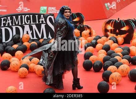 Loredana Berte assiste au tapis rouge du film 'la Famiglia Addams' (la famille Addams) lors du 14ème Festival du film de Rome, le 20 octobre 2019 à Rome, Italie. Photo : Eric Vandeville/ABACAPRESS.COM Banque D'Images