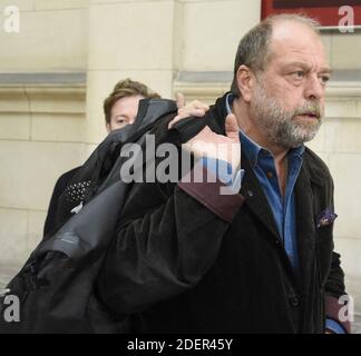 Eric Dupond-Moretti, avocat de Patrick Balkany au palais de justice, à Paris, le 22 octobre 2019. Photo de Patrice Pierrot/avenir Pictures/ABACAPRESS.COM Banque D'Images