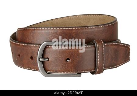 Ceinture en cuir marron Banque D'Images