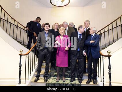 Auteur Laurent Binet, Secrétaire permanent de l'Académie française Helene Carrere d'Encausse et auteur français et membre de l'Académie Jean-Marie Rouart à la Commission du Grand Prix du Romain de l'Académie française le 31 octobre 2019 à Paris, France. Photo de Patrice Pierrot/avenir Pictures/ABACAPRESS.COM Banque D'Images