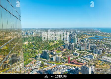 Jardin botanique royal et quartier de Saint Kilda à Melbourne, en Australie Banque D'Images