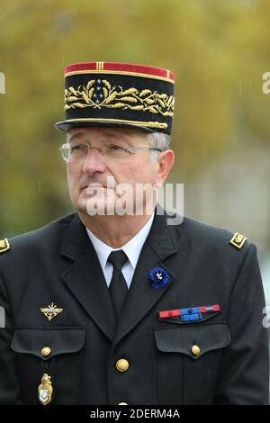 Christian Rodriguez Directeur général de la Gendarmerie nationale, Ou DGGN) lors d'une cérémonie à l'Arc de Triomphe à Paris, France, le 11 novembre 2019 dans le cadre des commémorations marquant le 101e anniversaire de l'armistice du 11 novembre 1918, mettant fin à la guerre mondiale I. photo de Jacques Witt/Pool/ABACAPRESS.COM Banque D'Images