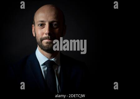 Exclusif - le chef du parti français du LREM, Stanislas Guérini, pose pour des photos avant le salon Dimanche en politique du dimanche 3 novembre 2019 à Paris, France. Photo par Eliot Blondt/ABACAPRESS.COM Banque D'Images