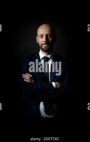 Exclusif - le chef du parti français du LREM, Stanislas Guérini, pose pour des photos avant le salon Dimanche en politique du dimanche 3 novembre 2019 à Paris, France. Photo par Eliot Blondt/ABACAPRESS.COM Banque D'Images