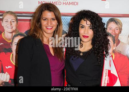 Marlene Schiappa, ministre française de l'égalité des sexes, Sabrina Ouazani, assistant à la première tête d'une Belle Equipe à Biarritz Elysées à Paris, France, le 3 décembre 2019. Photo de David Boyer/ABACAPRESS.COM Banque D'Images