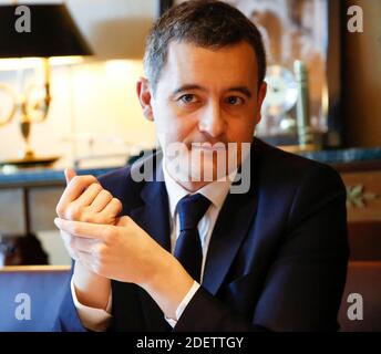 Gerald Darmanin Ministre du Budget et des comptes publics lors de la présentation du rapport TRACFIN au Ministère des Finances et comptes publics a Bercy, Paris, France, le 10 décembre 2019. Photo de Jean-Bernard Vernier/JBV/ABACAPRESS.COM Banque D'Images