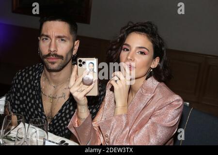 Jade Leboeuf et son mari Stéphane Rodrigues lorsqu'il s'agit de « le Grand Diner » a l'Hôtel Marriott Paris champs-Elysées, a Paris, France le 22 janvier 2020. Photo de Jerome Domine/ABACAPRESS.COM Banque D'Images