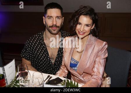 Jade Leboeuf et son mari Stéphane Rodrigues lorsqu'il s'agit de « le Grand Diner » a l'Hôtel Marriott Paris champs-Elysées, a Paris, France le 22 janvier 2020. Photo de Jerome Domine/ABACAPRESS.COM Banque D'Images