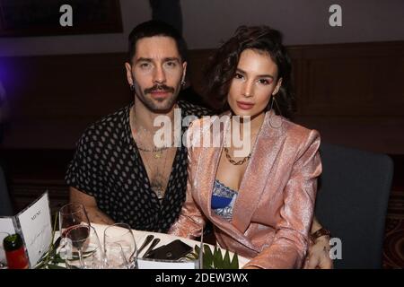 Jade Leboeuf et son mari Stéphane Rodrigues lorsqu'il s'agit de « le Grand Diner » a l'Hôtel Marriott Paris champs-Elysées, a Paris, France le 22 janvier 2020. Photo de Jerome Domine/ABACAPRESS.COM Banque D'Images
