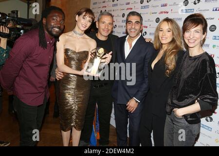 Exclusif - Noom Diawara, Frédéric Bel, Medi Sadoun, Ary Abittan, Elodie Fontan et Emilie Caen assistent à la 27e cérémonie de remise des prix Trophees du film Francais au Palais Brongniart à Paris, France, le 11 février 2020. Photo de Jerome Domine/ABACAPRESS.COM Banque D'Images