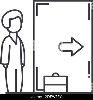 MLM marketing concept Icon, illustration linéaire isolée, vecteur ligne mince, Web design Sign, contour concept symbol avec trait modifiable sur blanc Illustration de Vecteur