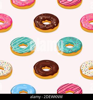Motif transparent Donuts Illustration de Vecteur