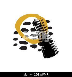 Imprimé vintage abstrait bohémien. Icône abstraction. Isolé sur fond blanc. Illustration de Vecteur