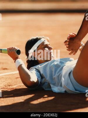 Joueur de tennis roumain Ruxandra Dragomir, 1997 Banque D'Images