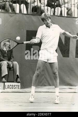 Joueur suédois de tennis Anders Jarryd, Roland Garros, France 1986 Banque D'Images