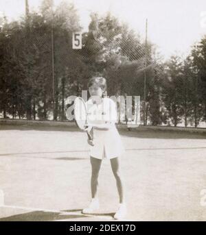 Joueur italien de tennis Simona d'Andrea, années 1980 Banque D'Images