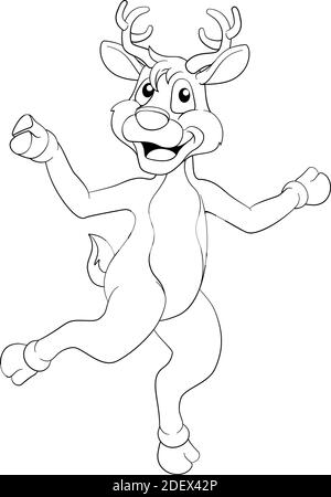 Dessin de Noël à motif renne Illustration de Vecteur
