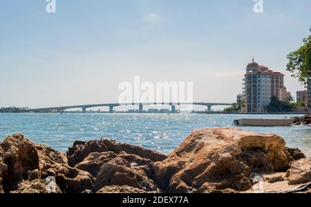 Magnifique wiev du front de mer dans la ville de Sarasota Banque D'Images