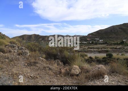 Pistes de randonnée et de VTT dans la vallée d'Almanzora, Almeria Espagne Banque D'Images