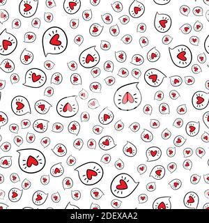 Arrière-plan avec les coeurs pour la Saint-Valentin. Motif sans couture Illustration de Vecteur