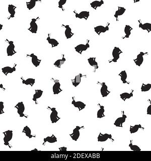Motif Lièvre sans coutures. Viande de lapin. Contexte pour l'emballage d'aliments artisanaux ou la conception d'atelier de boucher. Illustration vectorielle Illustration de Vecteur