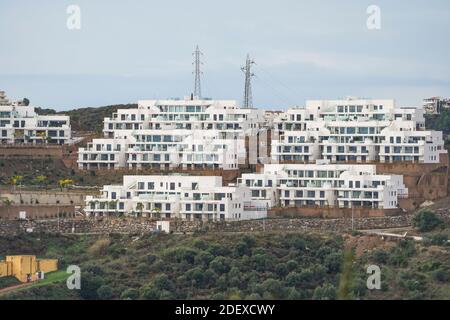 Complexe résidentiel d'appartements, la cala de Mijas, sud de l'Espagne. Banque D'Images