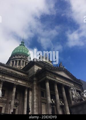 BUENOS AIRES, ARGENTINE - 27 janvier 2019 : photo de façade du congreso nacional en argentine Banque D'Images