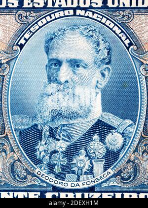 Manuel Deodoro da Fonseca un portrait de l'ancienne monnaie brésilienne Banque D'Images