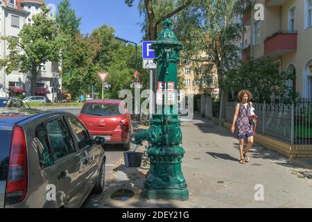 Wasserpumpe, Stubenrauchstraße, Friedenau, Tempelhof-Schöneberg, Berlin, Allemagne Banque D'Images