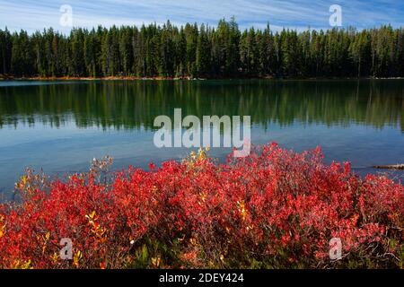 Heavenly Twin Lakes, Sky Lakes Wilderness, Winema National Forest, Oregon Banque D'Images
