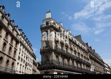 Façade d'immeubles, Paris, Ile-de-France, France Banque D'Images