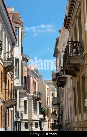 Maisons de quartier de Plaka, Athènes, Grèce Banque D'Images