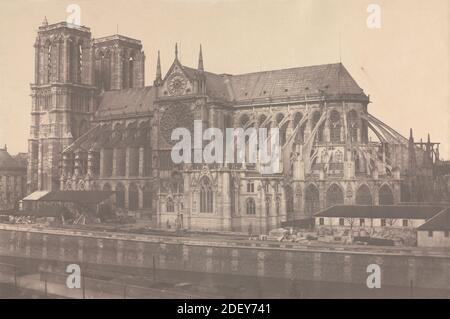 Notre-Dame, Paris (1852-1853) par Édouard Baldus Banque D'Images