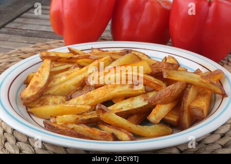 pommes de terre frites en accompagnement Banque D'Images