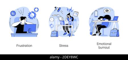 Troubles mentaux concept abstrait illustrations vectorielles. Illustration de Vecteur