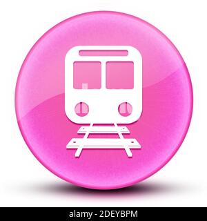 Train globe oculaire brillant élégant rose bouton rond illustration abstraite Banque D'Images