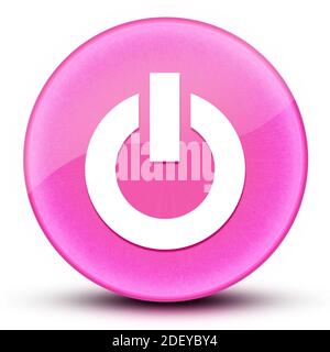 Engine Start globe oculaire brillant élégant rose bouton rond illustration abstraite Banque D'Images