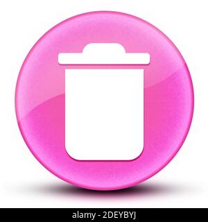 Supprimer globe oculaire brillant élégant rose bouton rond illustration abstraite Banque D'Images